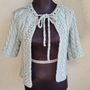 Anthropologie Aphorism Seafoam Green Cardigan